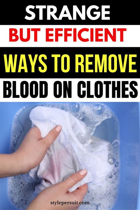 best blood removal from clothing